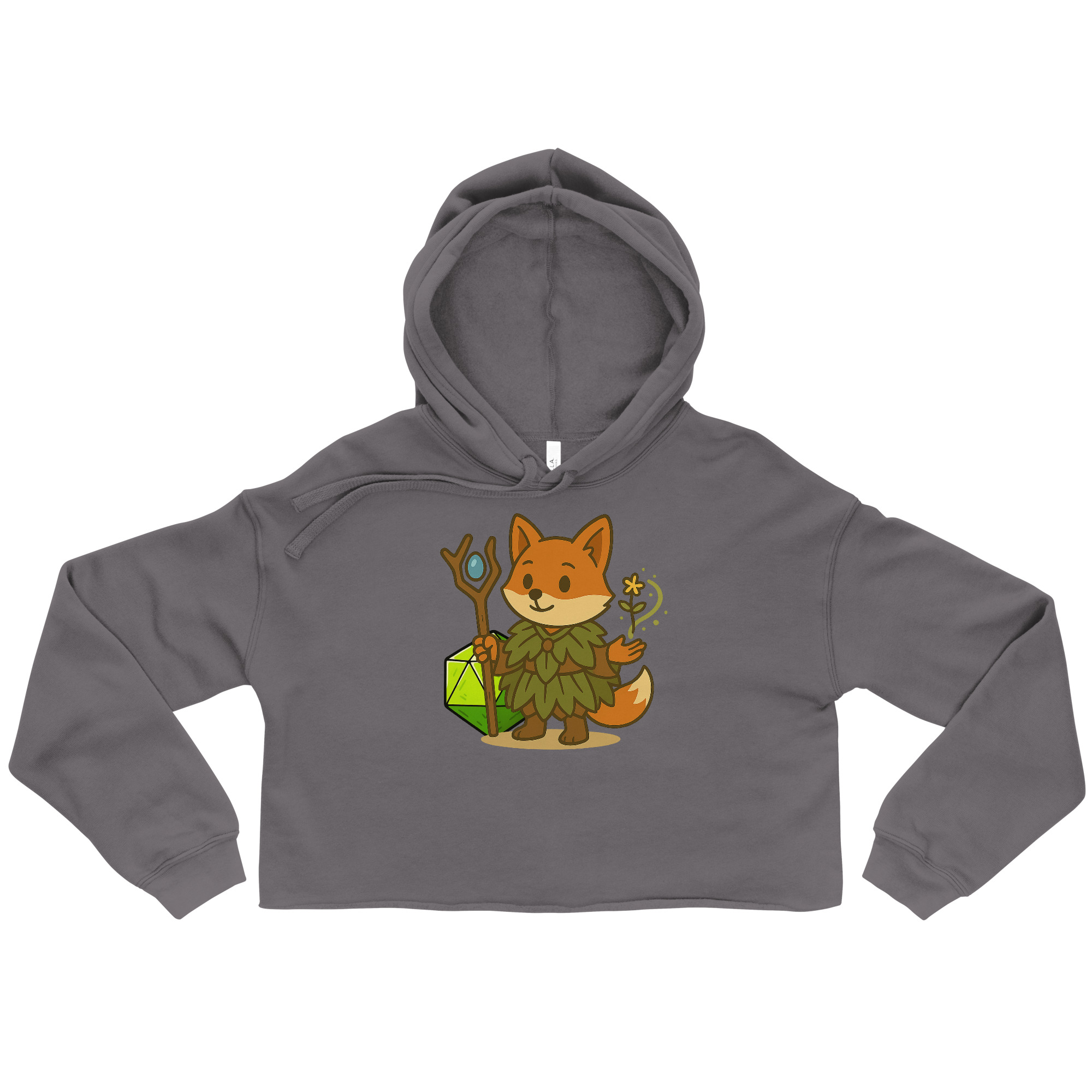 Dicefox Druid - DTF-Crop-Hoodie – Bild 3