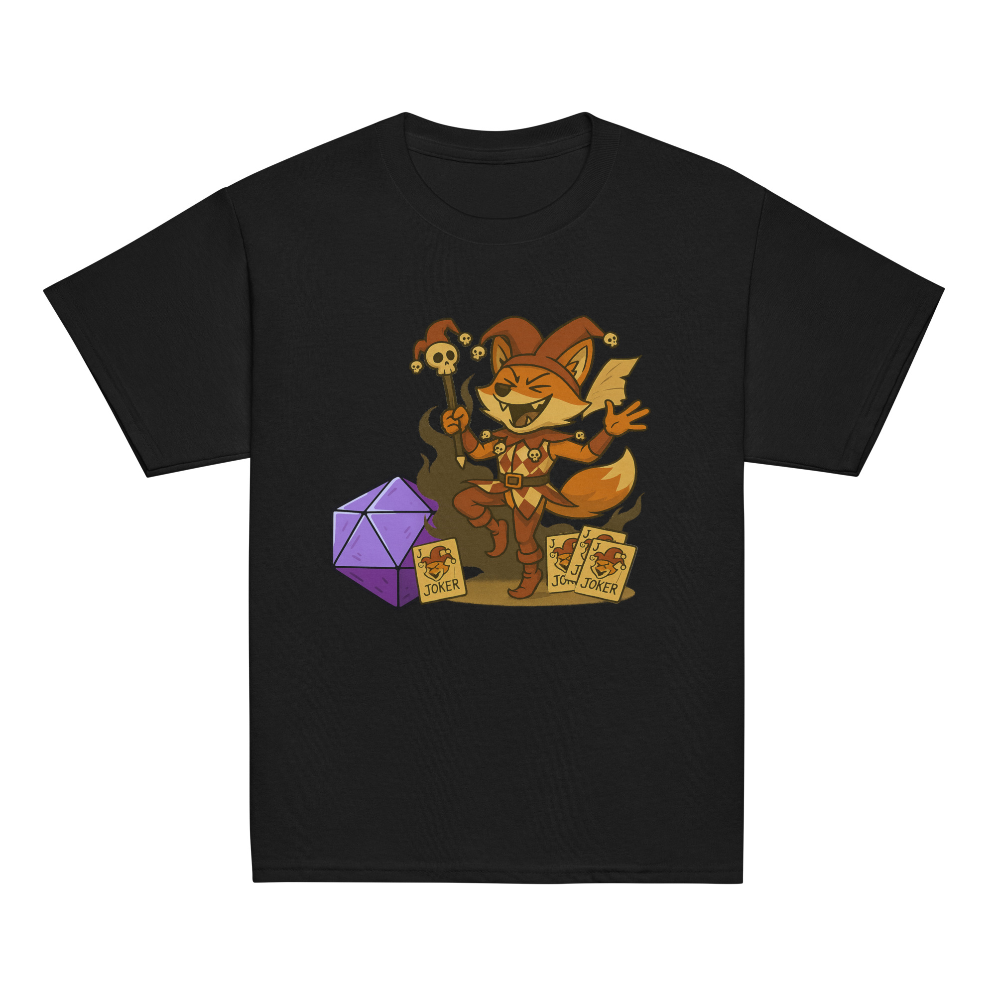 Dicefox Jester - Klassisches DTF-T-Shirt für Jugendliche