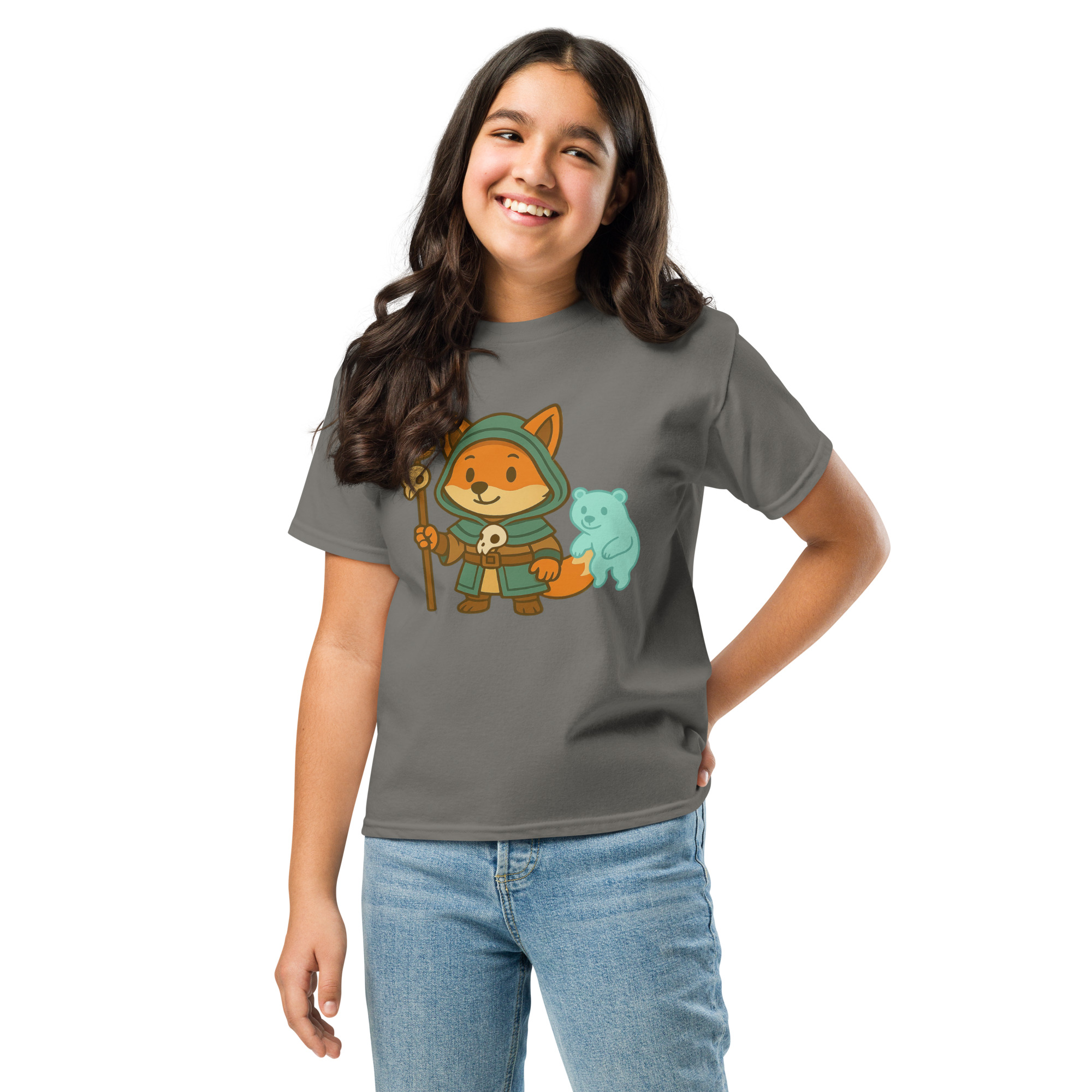 Fox Shaman - Klassisches DTF-T-Shirt für Jugendliche – Bild 11