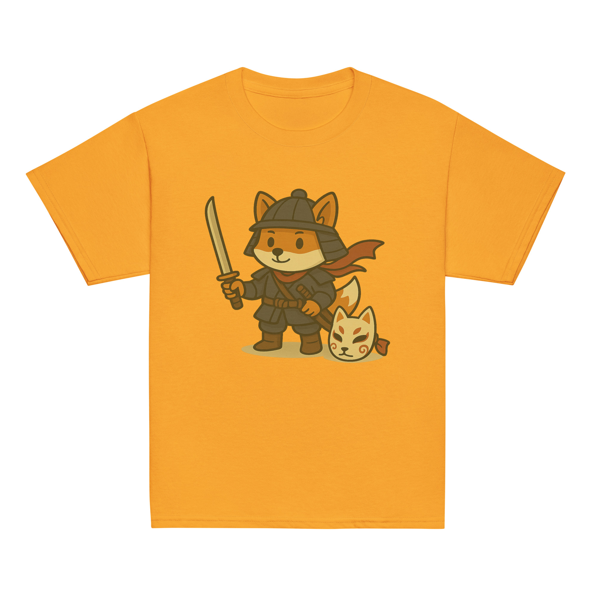 Fox Samurai - Klassisches DTF-T-Shirt für Jugendliche – Bild 15