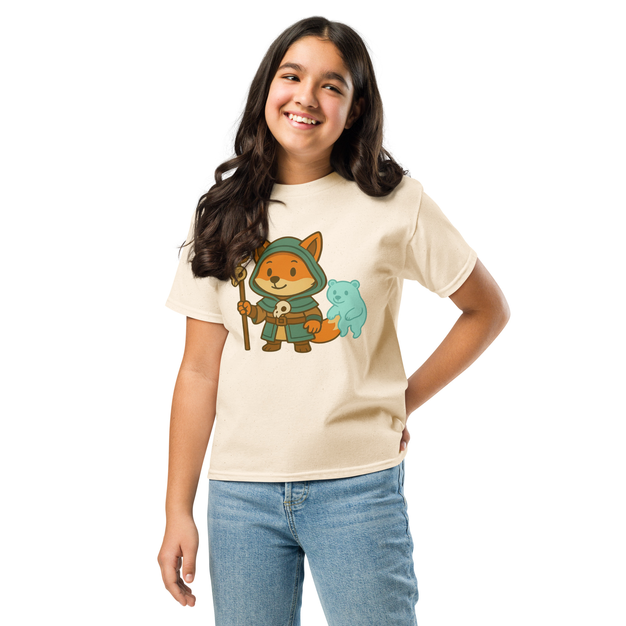 Fox Shaman - Klassisches DTF-T-Shirt für Jugendliche – Bild 19