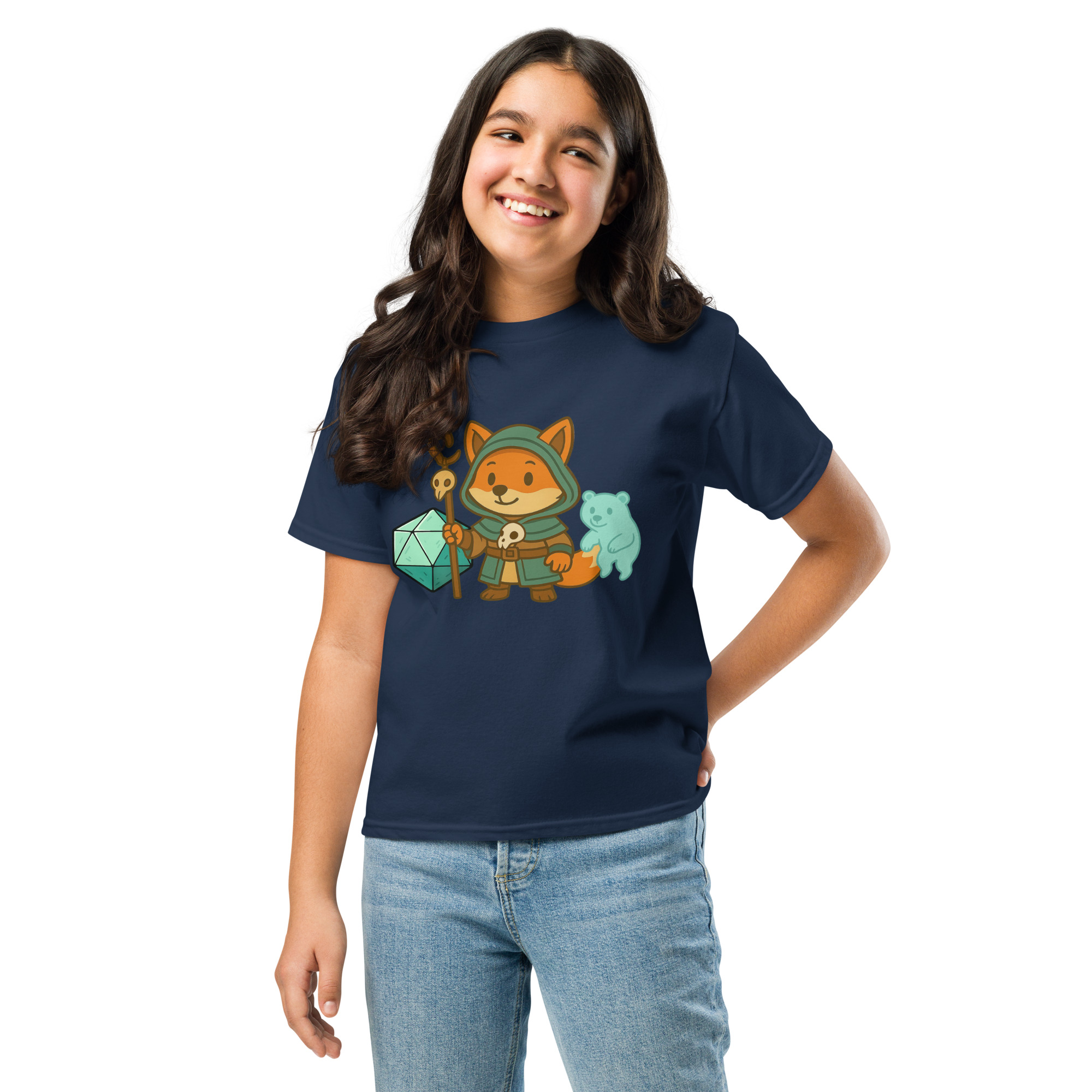 Dicefox Shaman - Klassisches DTF-T-Shirt für Jugendliche – Bild 5