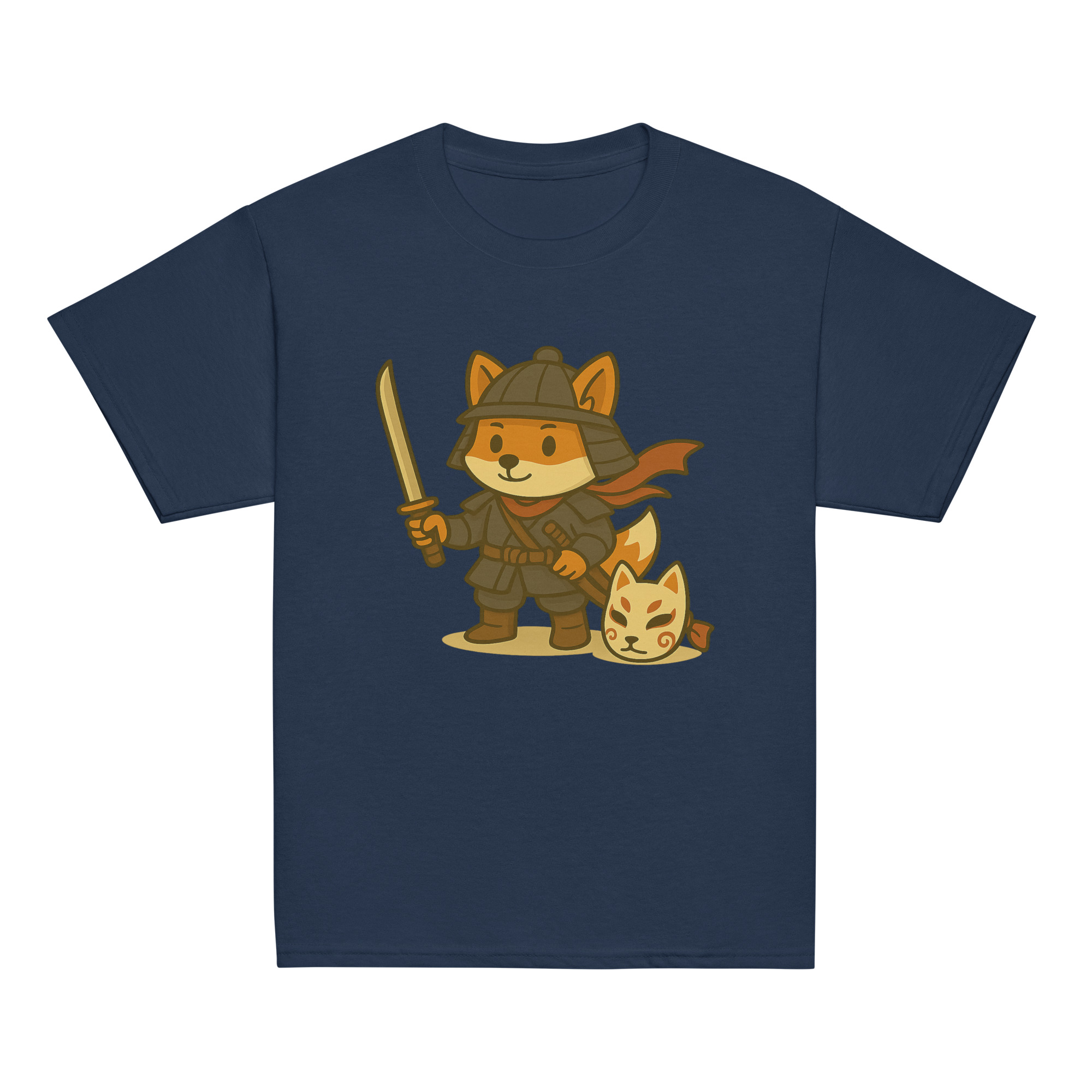 Fox Samurai - Klassisches DTF-T-Shirt für Jugendliche – Bild 5