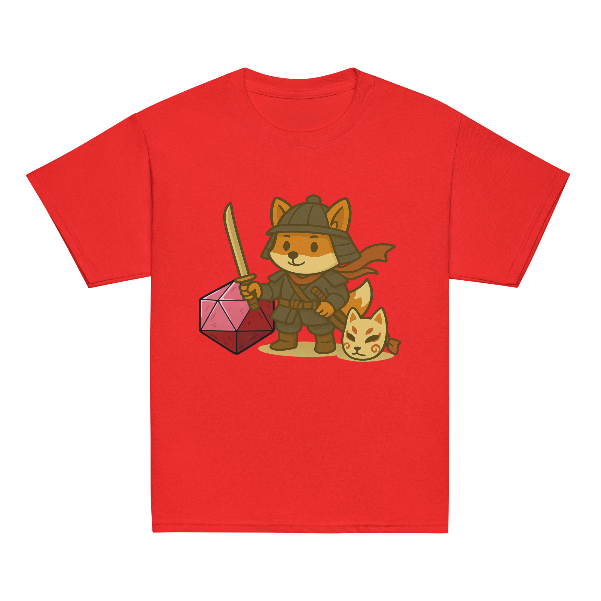Dicefox Samurai - Klassisches DTF-T-Shirt für Jugendliche – Bild 7