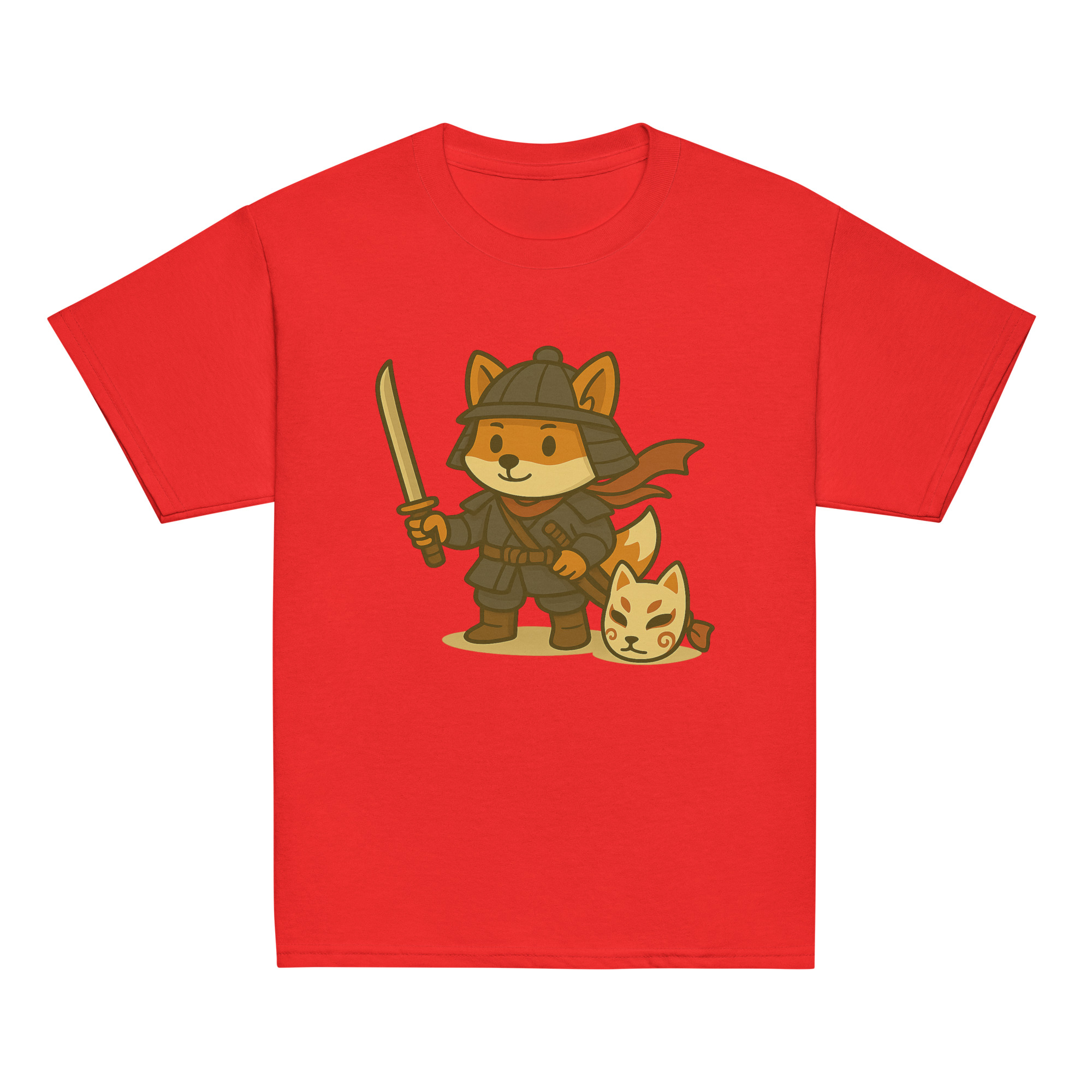 Fox Samurai - Klassisches DTF-T-Shirt für Jugendliche – Bild 7