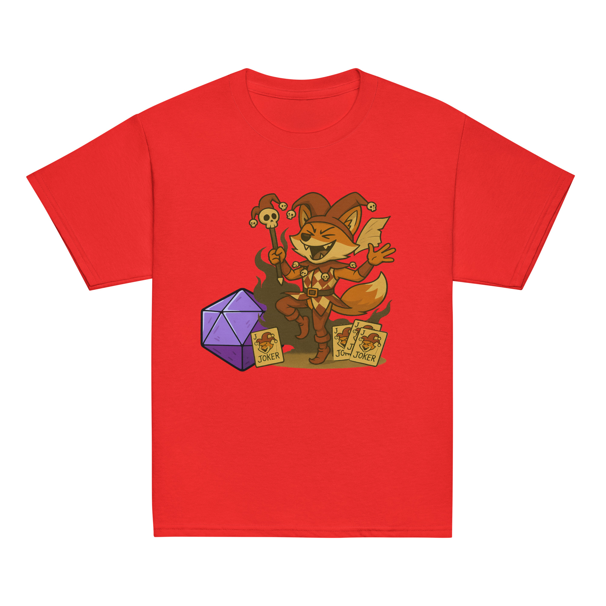 Dicefox Jester - Klassisches DTF-T-Shirt für Jugendliche – Bild 7
