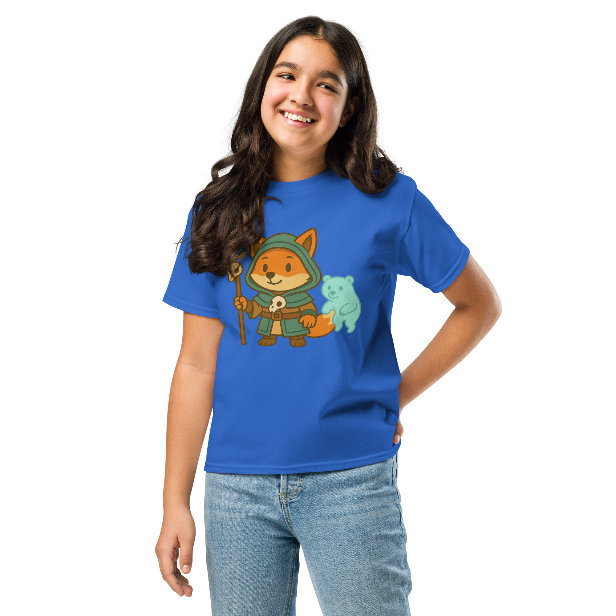Fox Shaman - Klassisches DTF-T-Shirt für Jugendliche – Bild 9