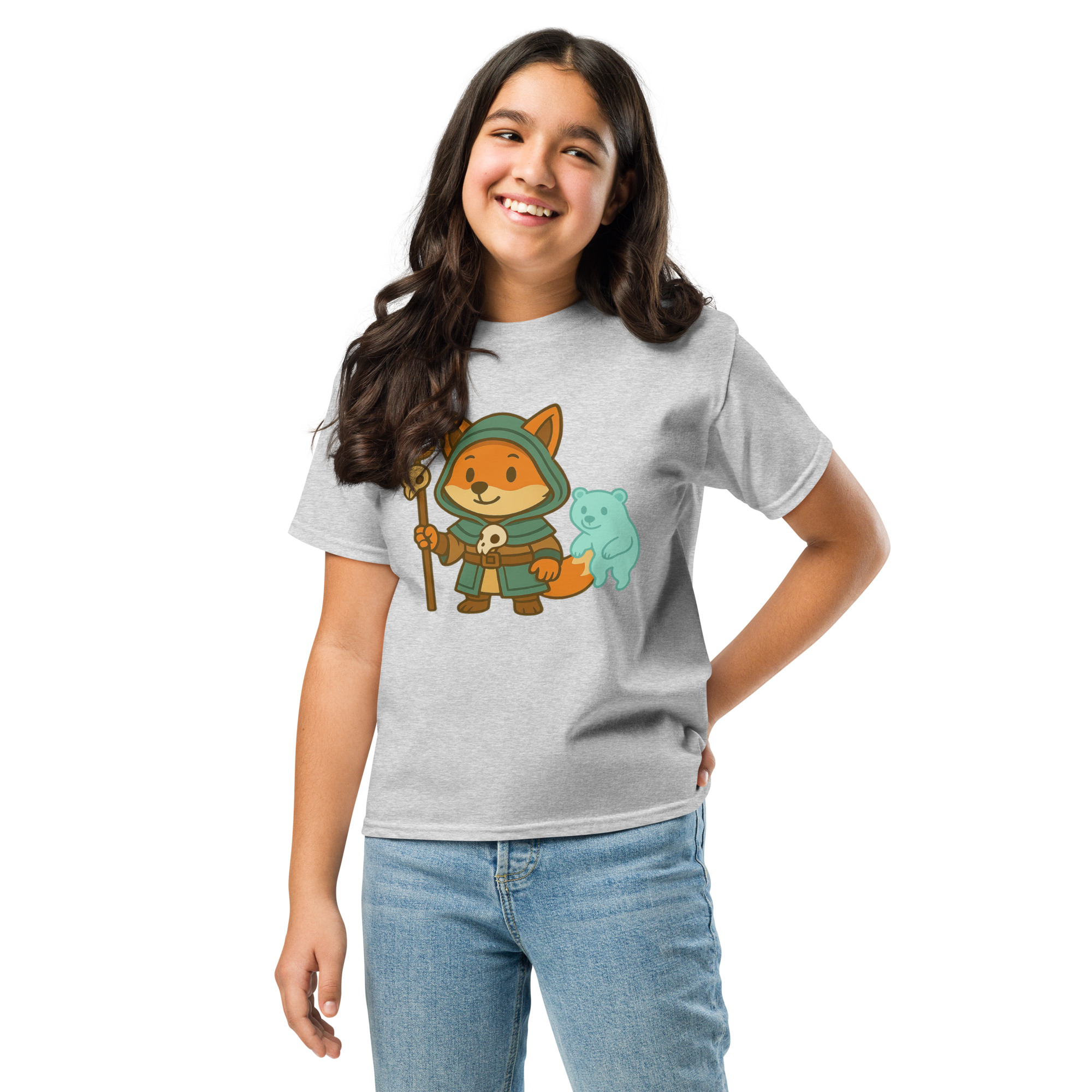 Fox Shaman - Klassisches DTF-T-Shirt für Jugendliche – Bild 17