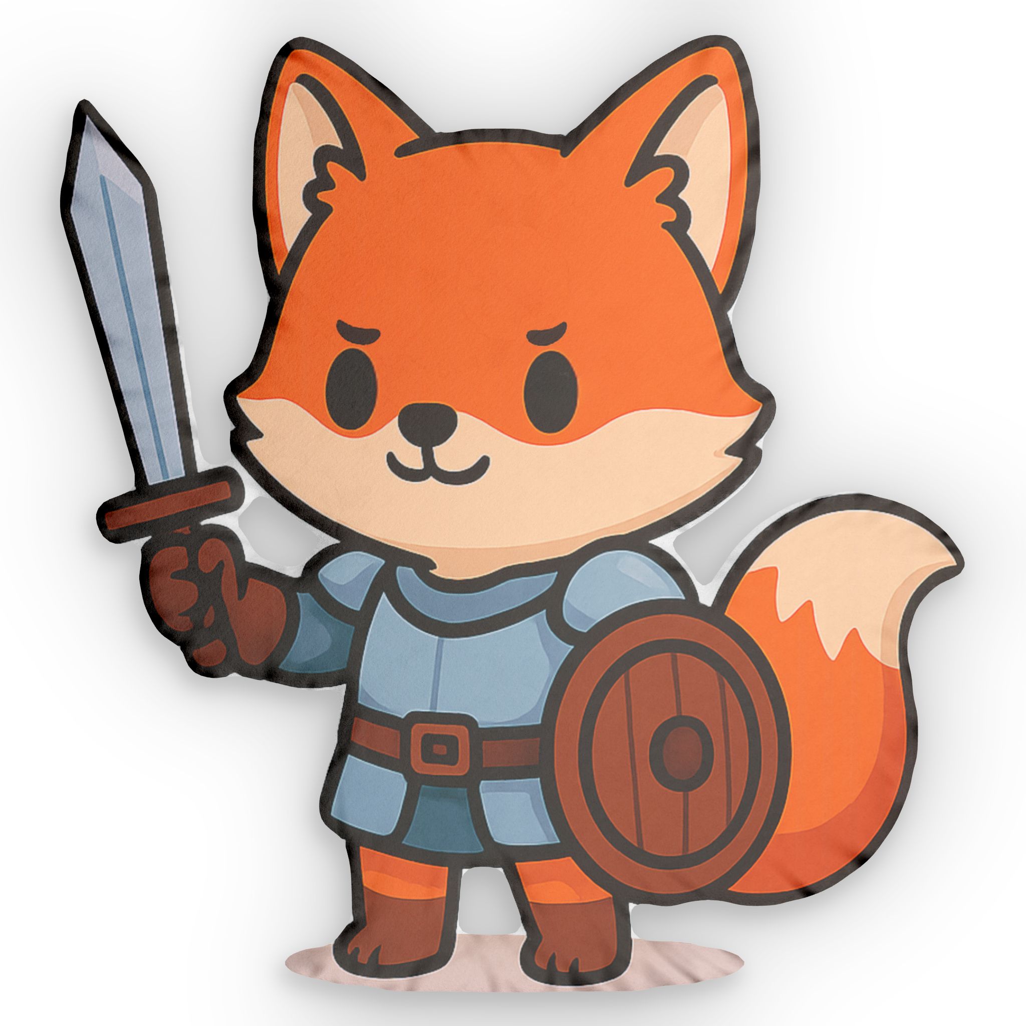 Kleiner Fuchs-Ritter - Kuscheliges Motivkissen für Gamer & Kinderzimmer